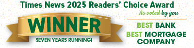 Mauch Chunk Trust Times News 2025 Readers' Choice Award Best Bank Best Mortgage Company Seven Years Running 