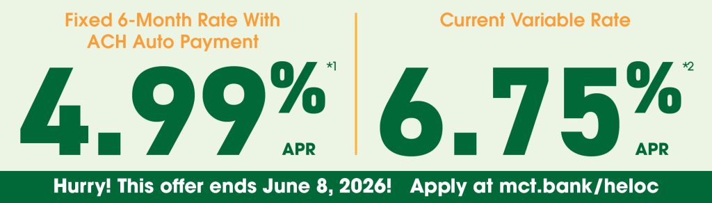 Spring 2026 HELOC Promotion Home Equity Line of Credit valid between April 14-June 8, 2026